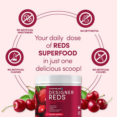 Illustration of antioxidants and polyphenols in Designer Reds