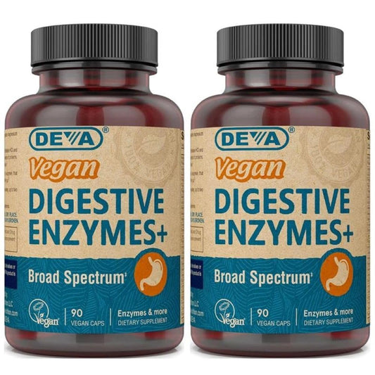 DEVA Digestive Enzymes+ bottle and packaging