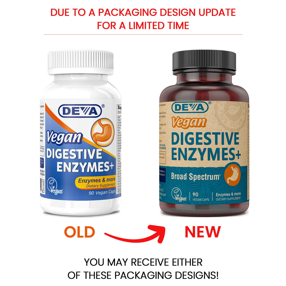 Close-up of DEVA Digestive Enzymes Plus capsules