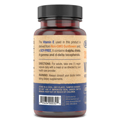DEVA soy-free vegan Vitamin E from sunflower source supports plant-based nutrition.