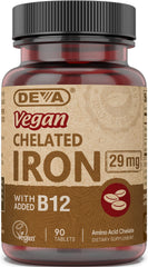 Hero image of Deva Vegan Chelated Iron 29 mg 90 tablets
