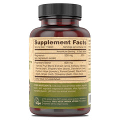 Tablets with psyllium husk and herbal blend
