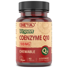DEVA Vegan CoQ10 100mg lozenges bottle (90 tablets)