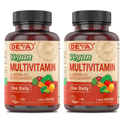 DEVA Vegan Multivitamin & Mineral with Iron 2-Pack packaging