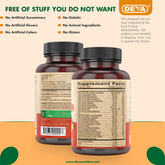 Allergen-free vegan vitamin supplement imagery
