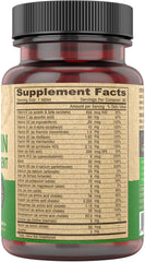 Back label showing ingredients and vitamin information