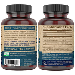 Supplement facts and ingredients for DEVA Omega-3 DHA-EPA