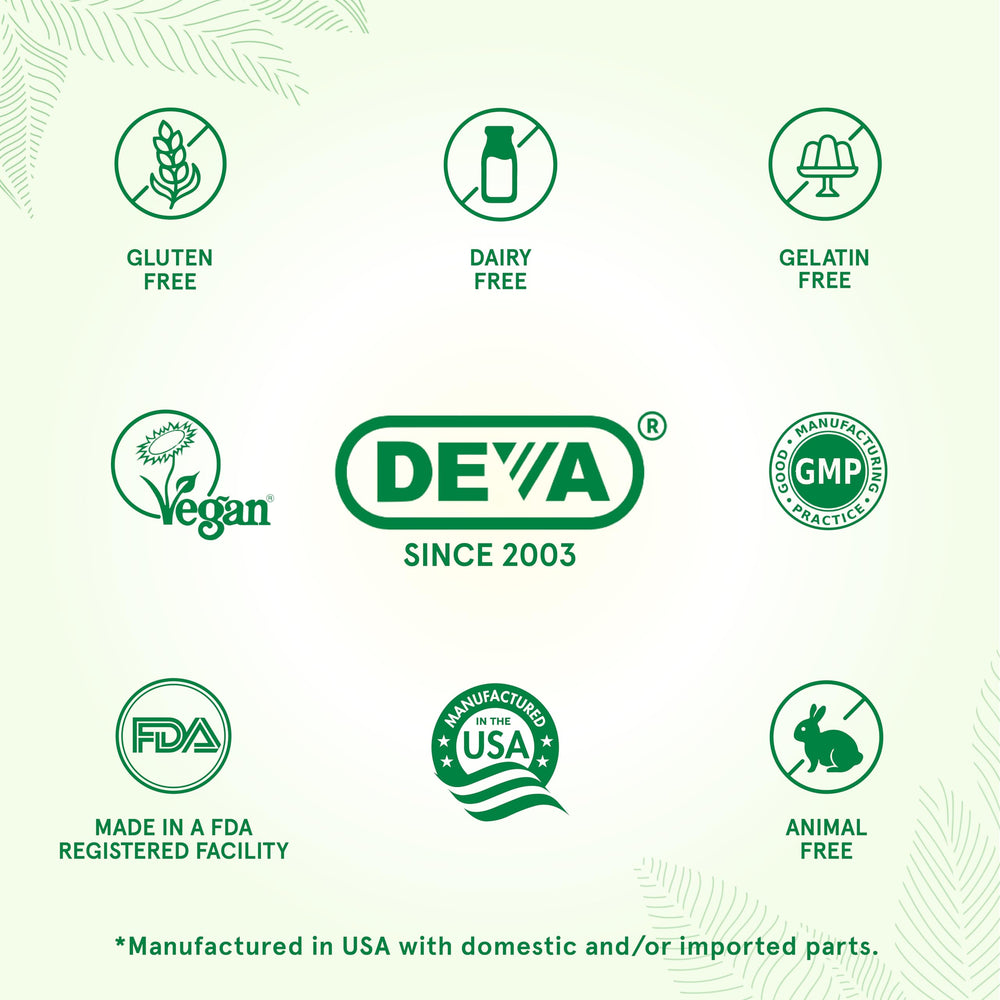 Pack of two DEVA Vegan Omega-3 DHA Softgel bottles
