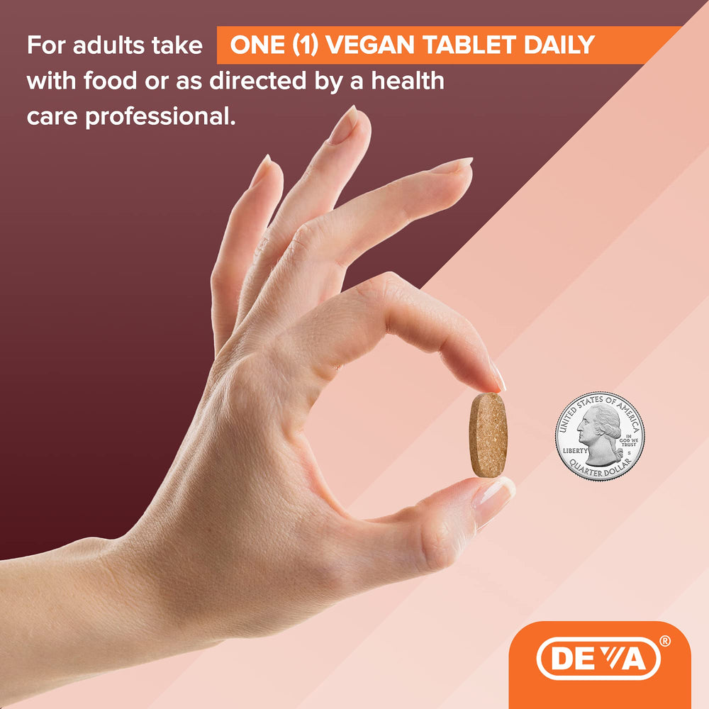 Packaging of DEVA Vegan Vitamin C 90 tablets