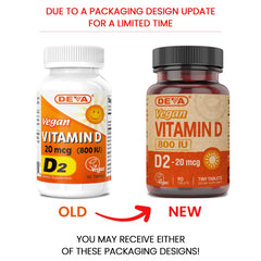 Bottle label detailing vegan, ergocalciferol 800 IU Vitamin D2