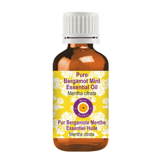 Front view of Deve Herbes Bergamot Mint Essential Oil 15ml bottle