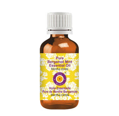 Bergamot Mint Essential Oil 5ml in amber glass bottle (Mentha citrata) by Deve Herbes