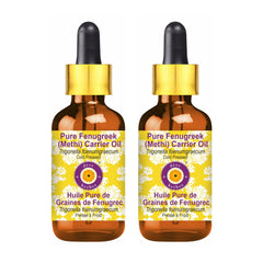 Deve Herbes Pure Fenugreek Oil 100ml with amber glass bottle and dropper