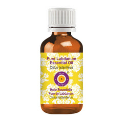 Deve Herbes Labdanum essential oil in amber glass bottle, 100ml