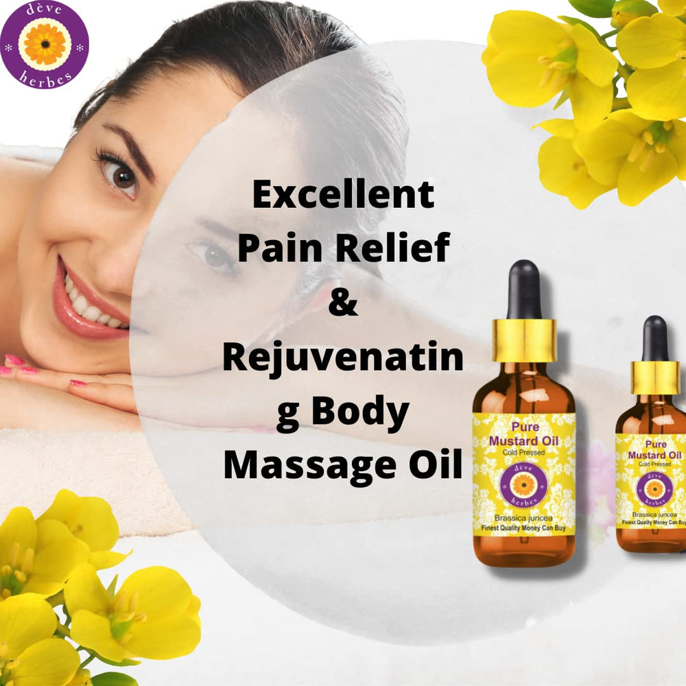 Pure mustard oil in amber bottle with dropper