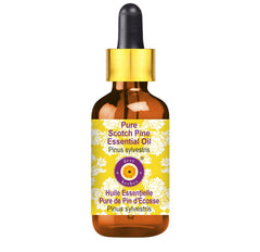 Deve Herbes Pure Scotch Pine Essential Oil in 5ml amber glass bottle with dropper