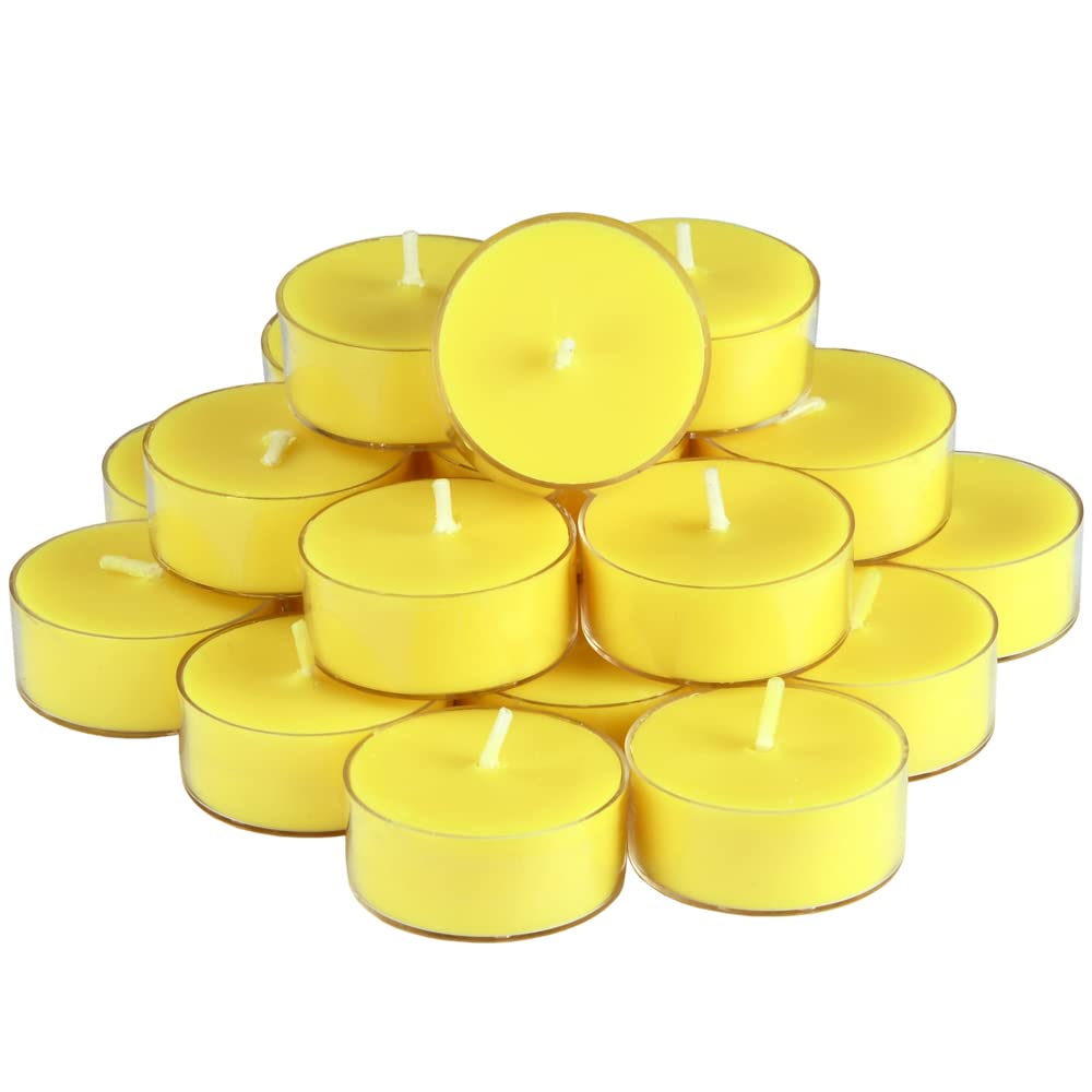 Deybby lemon scented soy wax tealight candles — 24-pack