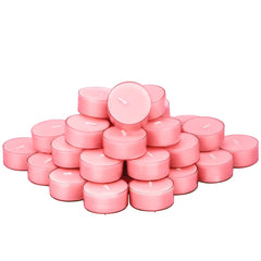 DEYBBY rose-scented soy tealight candles bulk 36-pack, 4-hour burn