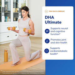 Close-up of DHA Ultimate softgel capsules