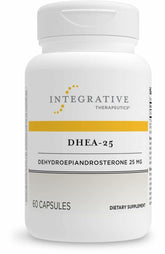 Integrative Therapeutics DHEA-25 bottle and label close-up