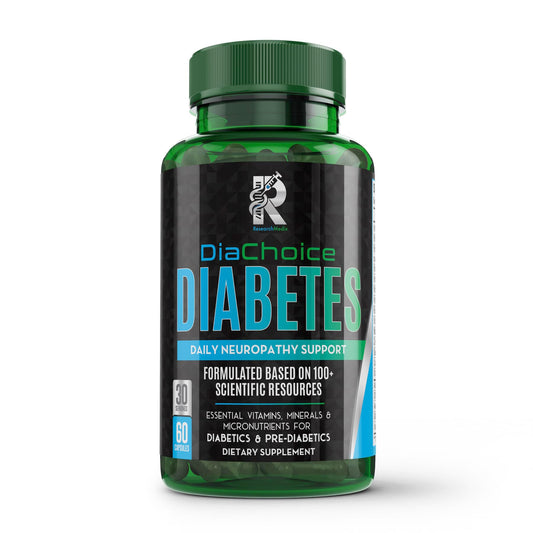 DiaChoice neuropathy support bottle front with 600 mg Alpha Lipoic Acid