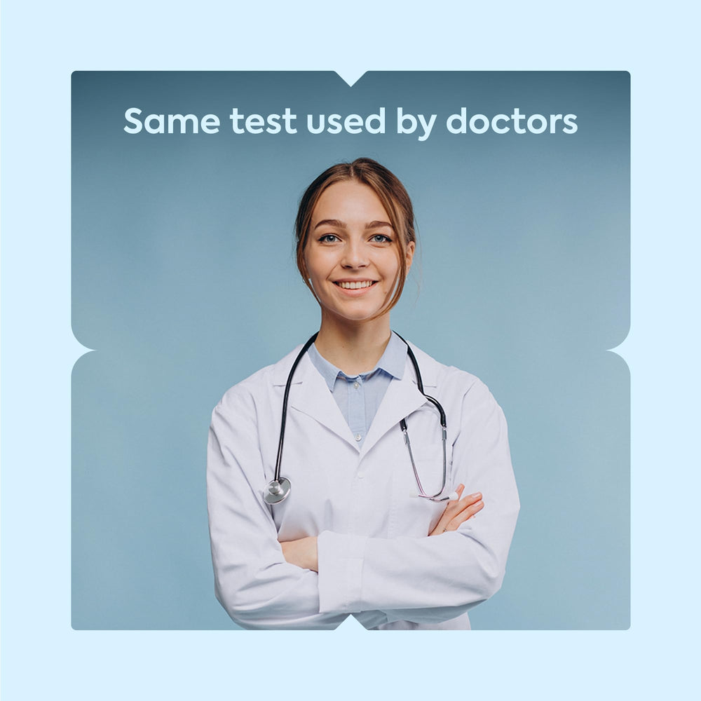 FDA-cleared badge on Diagnox UTI Test Strips packaging