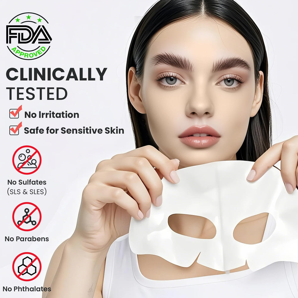Dianzan mask texture detail demonstrates gentle application and even coverage.