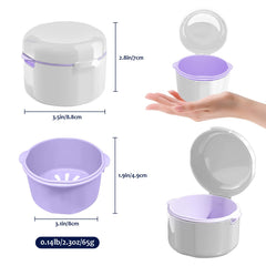 Removable rinse basket for denture cleaning