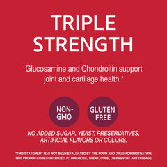 Dietary supplement information label for 750/600mg glucosamine chondroitin