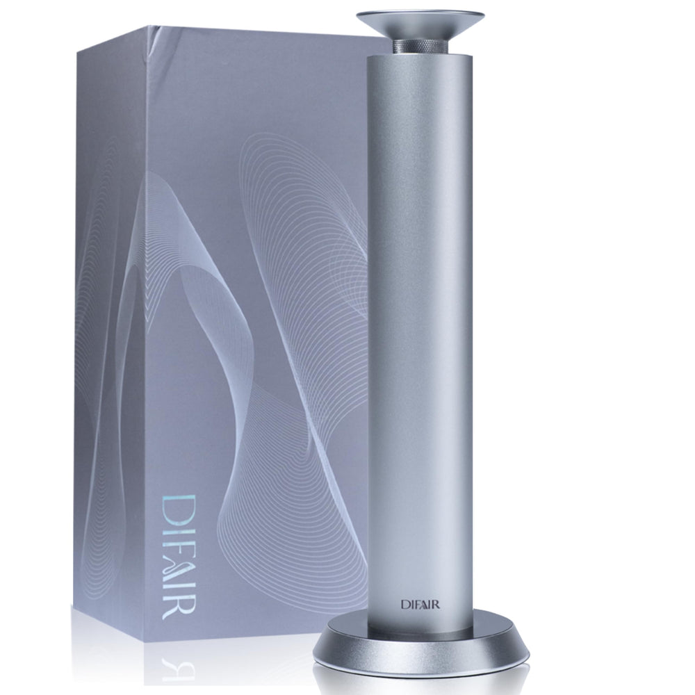 Front view of DIFAIR diffuser showing slim, elegant profile