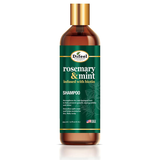 Difeel Elevated Rosemary Mint Shampoo bottle front view highlighting product name