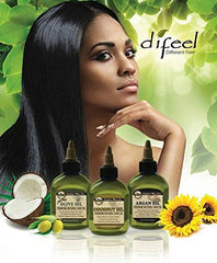 Difeel Hydrate Hair Oil packaging displays Made in USA.