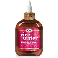 Difeel Rice Water Hair Oil bottle pour for easy application and nourishment.