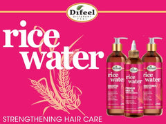 Product shot of Difeel Rice Water Shampoo on clean background