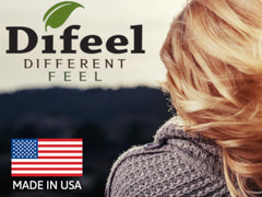 Made in USA badge with Difeel Rice Water Shampoo