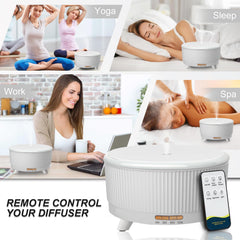Diffuser in a cozy home setting with warm ambient lighting