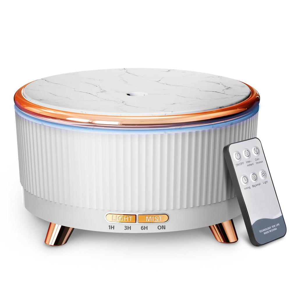 Front view of 500ml white ultrasonic essential oil diffuser