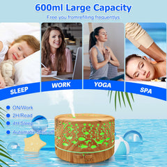 Diffuser used as bedroom decor in wood grain