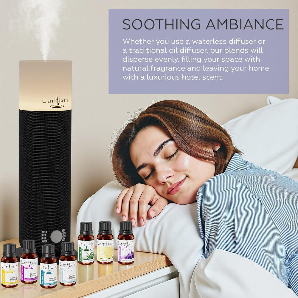 Droplets of eucalyptus oil added to a diffuser