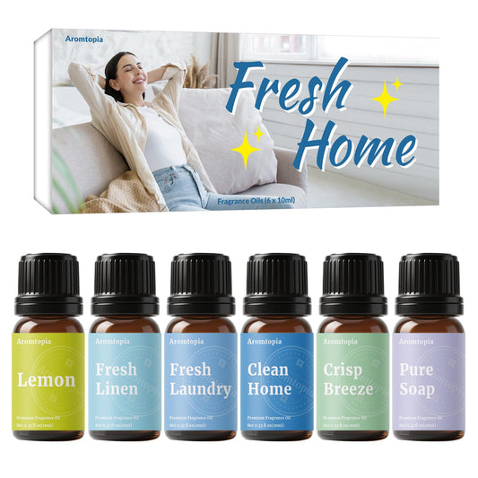 Fresh Home Set packaging with 6x10ml diffuser oil bottles