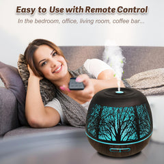 Matte metal diffuser suitable for large room interiors with glow