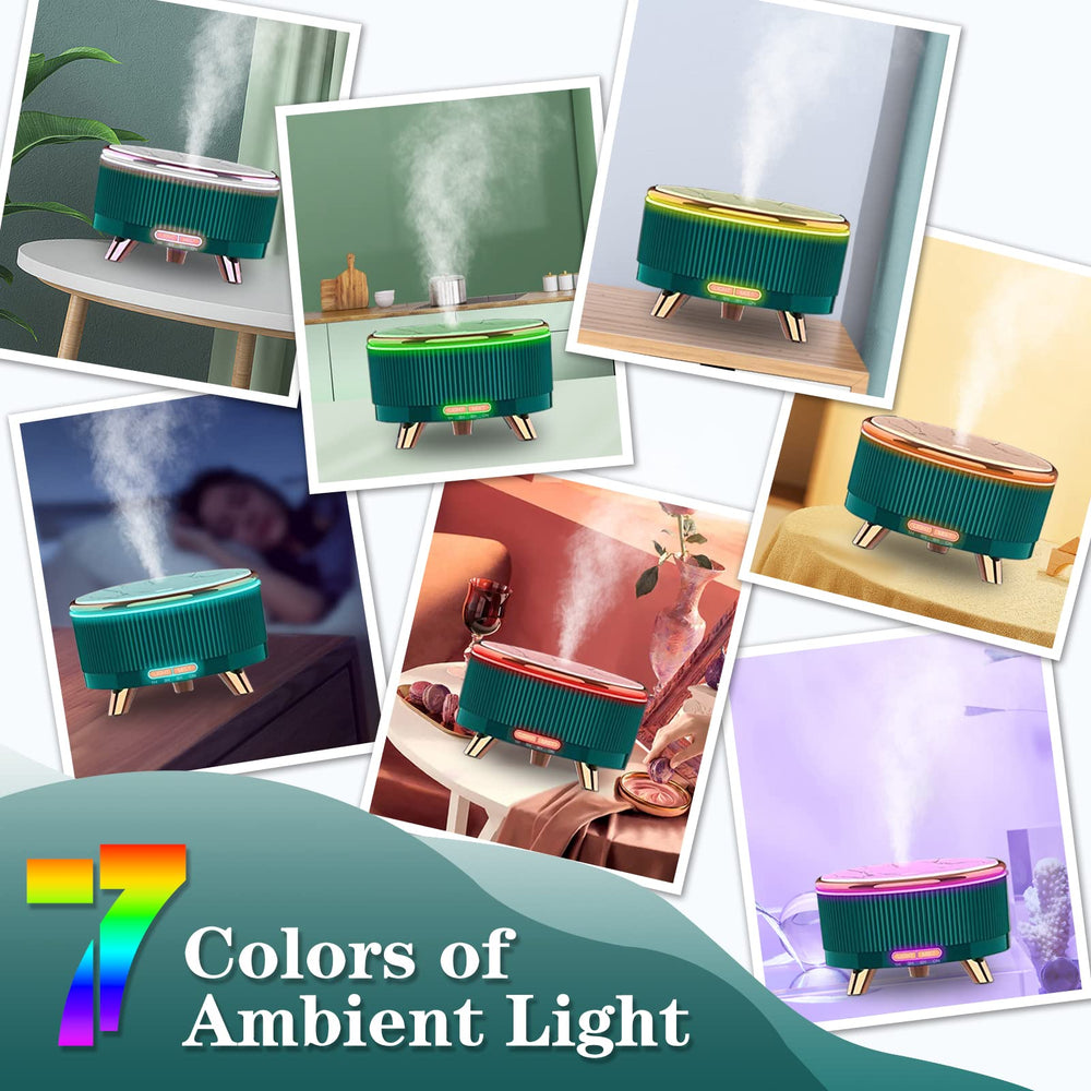 Diffuser placed in a living room for ambient aromatherapy