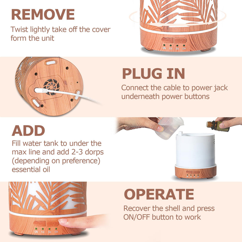 BPA-free metal diffuser with decorative design