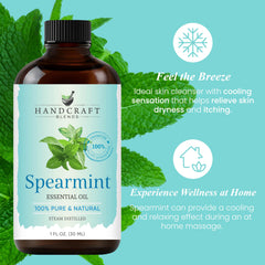 Diffuser-ready spearmint essential oil for aromatherapy