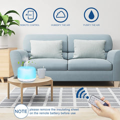 Remote control included with diffuser