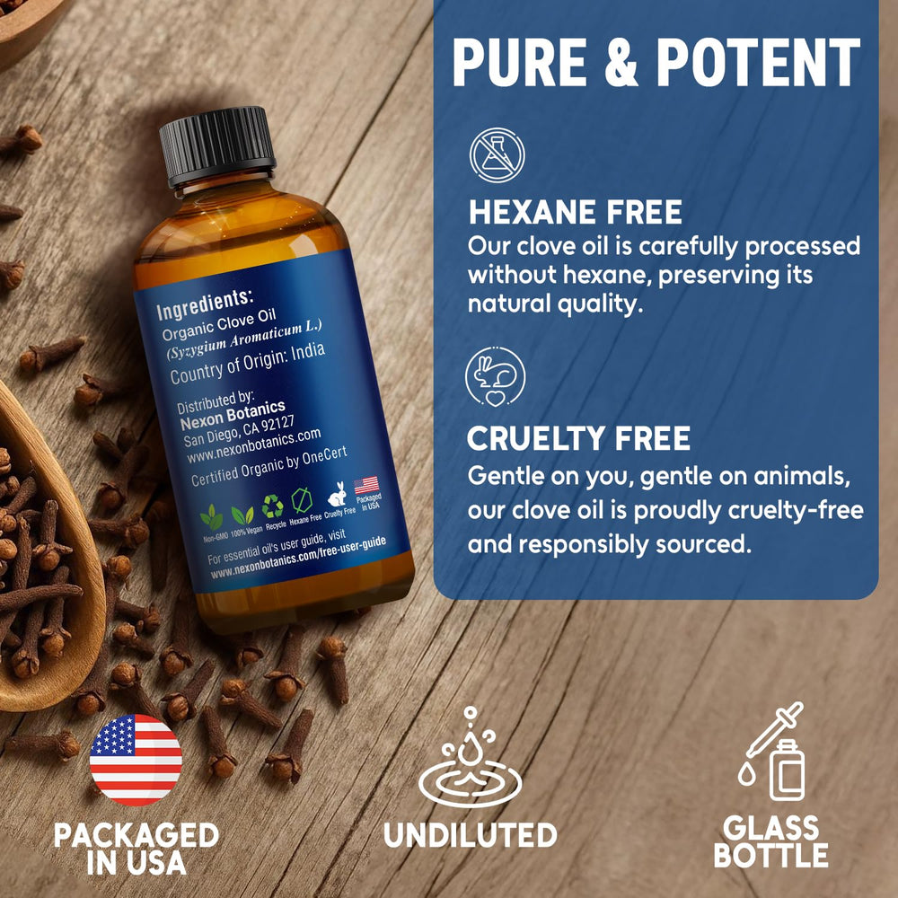Diffuser releasing aroma with clove essential oil