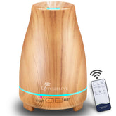 Diffuserlove 200ml essential oil diffuser - Yellow Wood Grain, front view