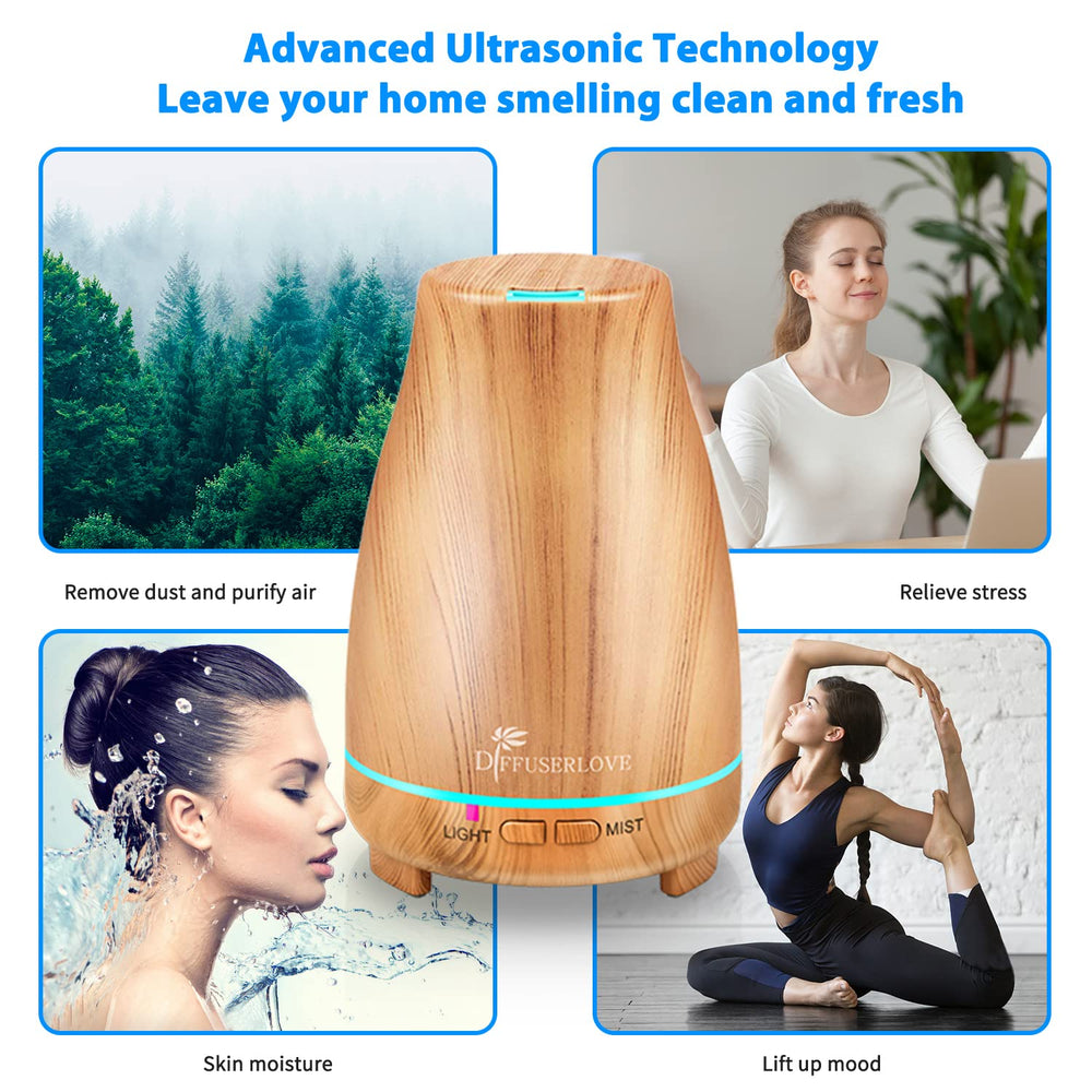 7-color ambient lights on Diffuserlove - Yellow Wood Grain