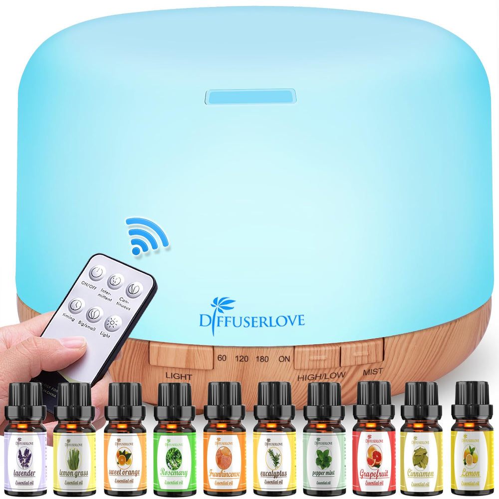 Diffuserlove 500ml aroma diffuser in yellow - full front view