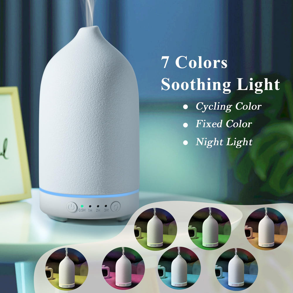 Diffuser displaying auto shut-off feature and LED lantern